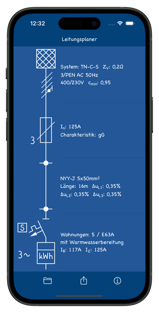 Leitungsplaner iPhone